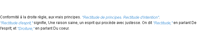 Définition rectitude ACAD 1798