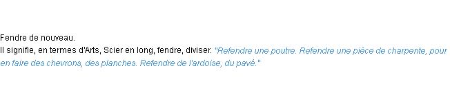 Définition refendre ACAD 1835