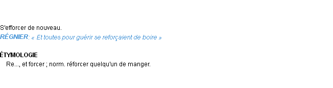 Définition reforcer Emile Littré
