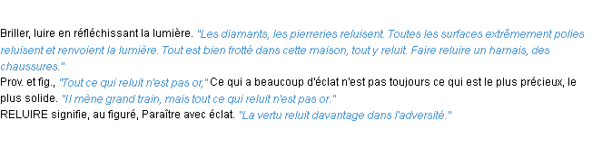 Définition reluire ACAD 1932