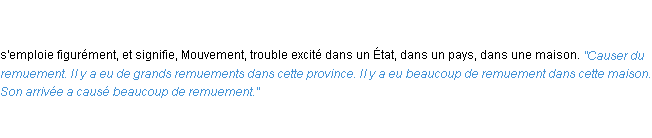 Définition remuement ACAD 1835