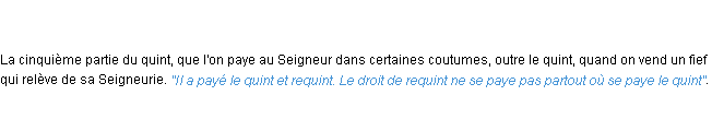 Définition requint ACAD 1798
