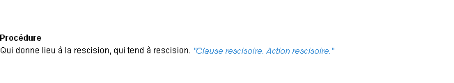 Définition rescisoire ACAD 1932