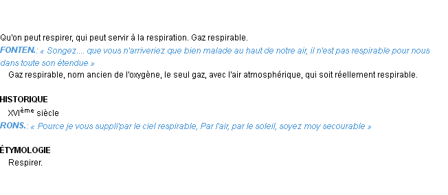 Définition respirable Emile Littré