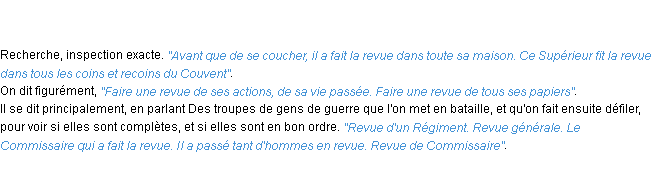 Définition revue ACAD 1798