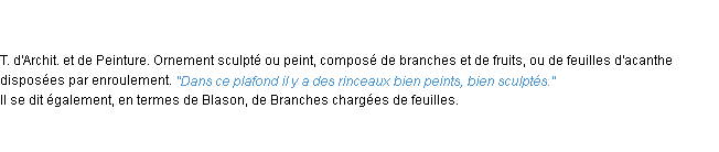 Définition rinceau ACAD 1835
