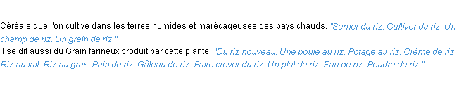 Définition riz ACAD 1932