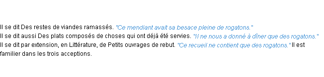 Définition rogaton ACAD 1835