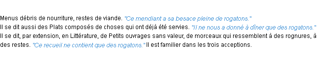 Définition rogaton ACAD 1932