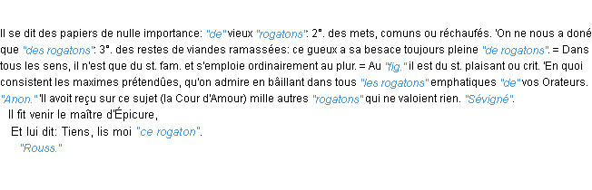 Définition rogaton JF.Feraud