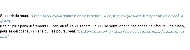 Définition ruser ACAD 1762