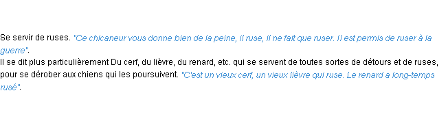 Définition ruser ACAD 1798