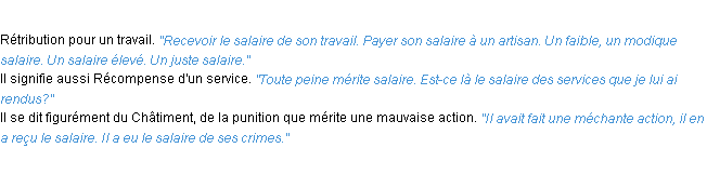 Définition salaire ACAD 1932