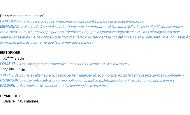 Définition salarier Emile Littré