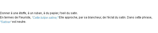 Définition satiner ACAD 1835
