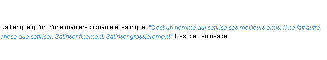 Définition satiriser ACAD 1798