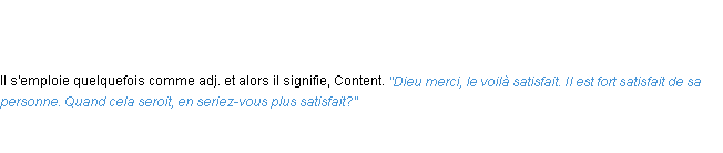 Définition satisfait ACAD 1798