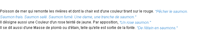 Définition saumon ACAD 1932