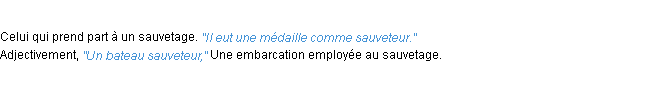 Définition sauveteur ACAD 1932