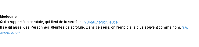 Définition scrofuleux ACAD 1932