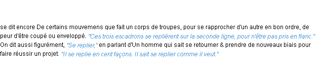 Définition se replier ACAD 1762