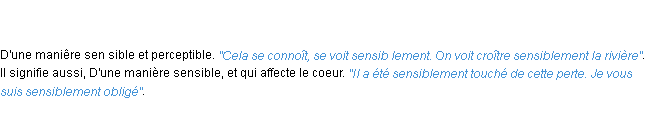 Définition sensiblement ACAD 1798