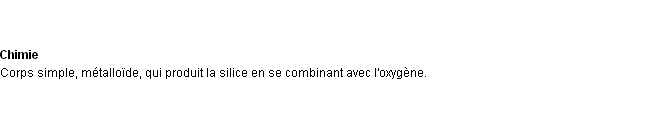 Définition silicium ACAD 1932