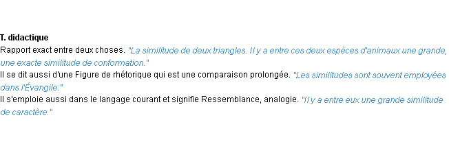 Définition similitude ACAD 1932