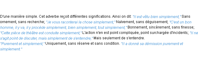 Définition simplement ACAD 1835