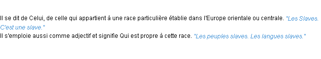 Définition slave ACAD 1932