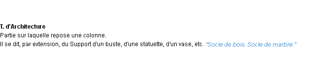 Définition socle ACAD 1932