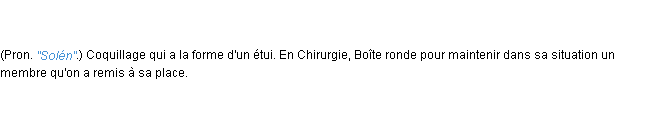 Définition solen ACAD 1798