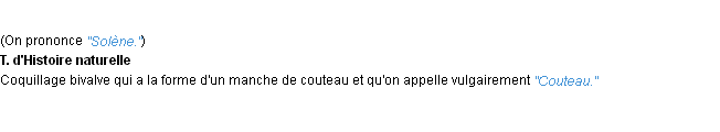 Définition solen ACAD 1932