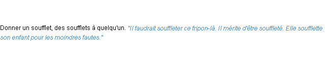 Définition souffleter ACAD 1835