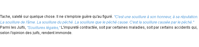 Définition souillure ACAD 1835
