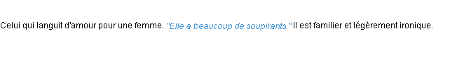 Définition soupirant ACAD 1932