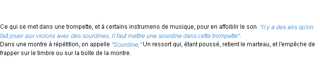 Définition sourdine ACAD 1798