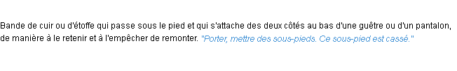 Définition sous-pied ACAD 1932
