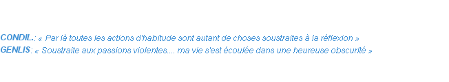 Définition soustrait Emile Littré