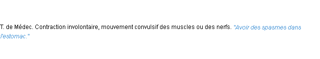 Définition spasme ACAD 1835