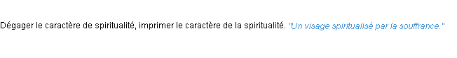 Définition spiritualiser ACAD 1932