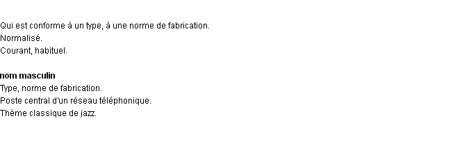 Définition standard