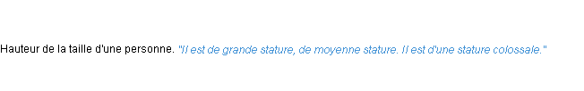 Définition stature ACAD 1835