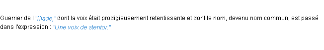 Définition stentor ACAD 1932