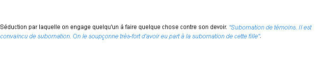 Définition subornation ACAD 1798