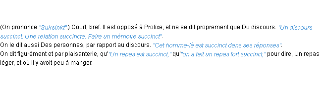 Définition succinct ACAD 1798
