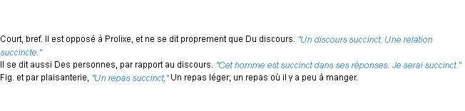 Définition succinct ACAD 1835