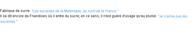 Définition sucrerie ACAD 1932