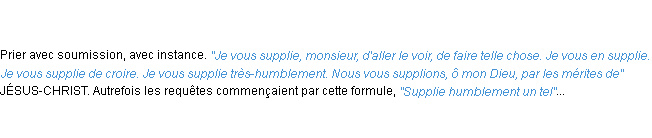 Définition supplier ACAD 1835