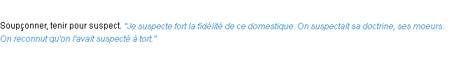 Définition suspecter ACAD 1932